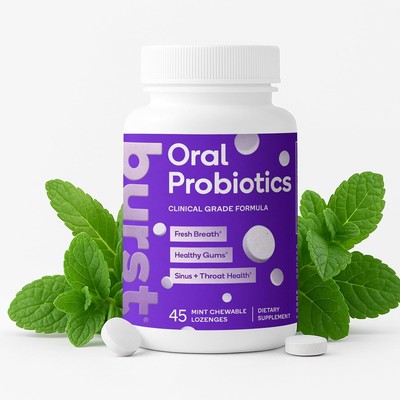 Burst Dental Probiotics (45 Count) | Healthy Oral Cavity, Bad Breath, Immune... 