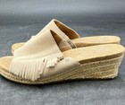 Wmns UGG Dane Beige Suede Slip On Wedge Open Toe Fringe Shoes Sz 5.5 VVGC — photo 6