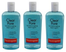 BL Neutrogena Clear Pore Astringent Oil Eliminating 8oz X 3 Packs