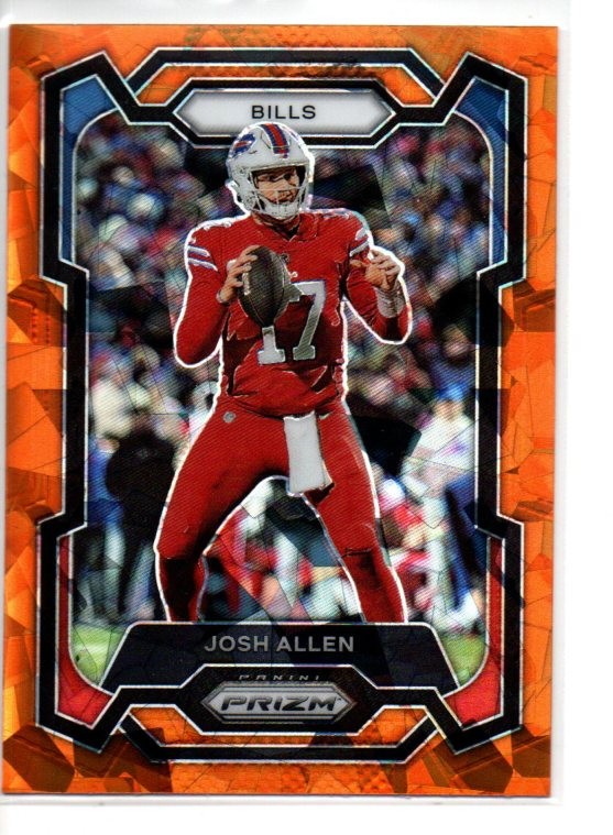 2023 Panini Prizm Orange Cracked Ice Josh Allen Buffalo Bills #32