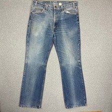 Vintage Levi's 517 Jeans Mens Size 36x32 Bootcut Denim Orange Tab USA Made 1997