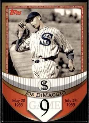 2007 Topps #JDSF9 Joe DiMaggio Joe DiMaggio: The Streak Before the Streak