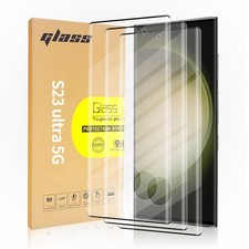 3 Pack Curved Tempered Glass Screen Protector Applicable for Samsung Galaxy S...