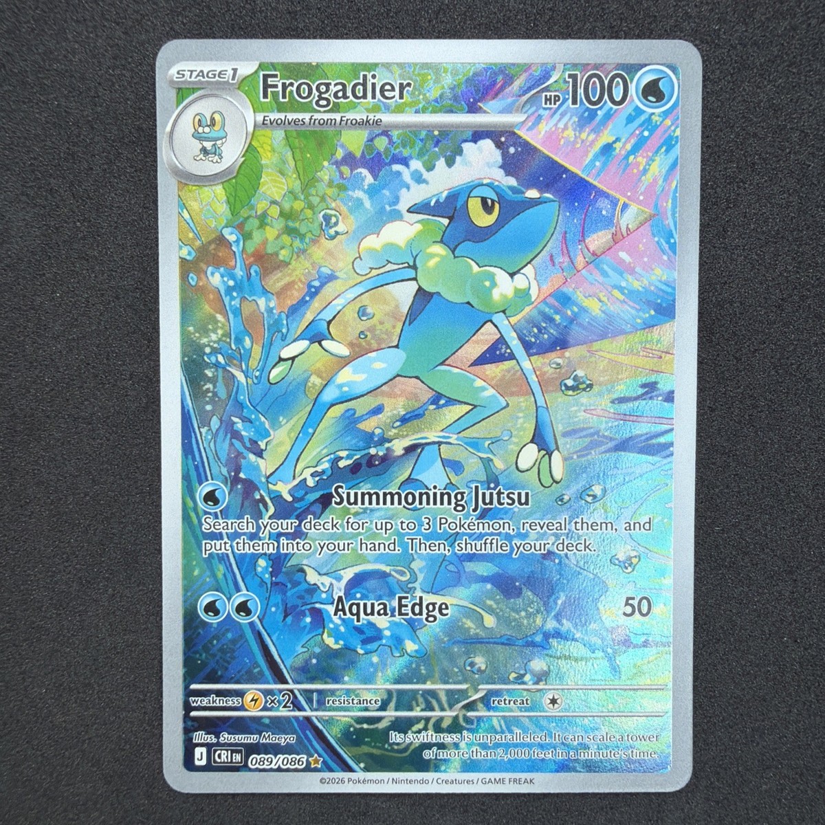h*o様 S*1様 ポケカ Pokémon Frogadier Illustration Rare Full Art Holo Card 089/086