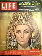 Life International October 23, 1961 ,Liz Taylor Life International Magazine: