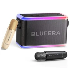 Karaoke Machine for Adults & Kids, Portable 60W Speaker, Rechargeable Black