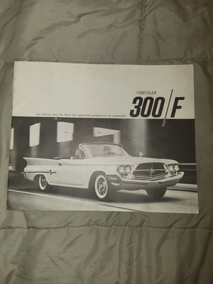 1960 CHRYSLER 300/F HIGH PERFORMANCE CAR HUGE 12-pg B&W CATALOG Brochure XLNT