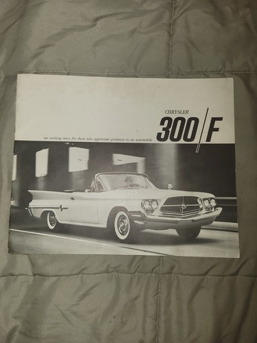 1960 CHRYSLER 300/F HIGH PERFORMANCE CAR HUGE 12-pg B&W CATALOG Brochure XLNT