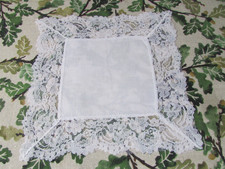 Hochwertiges Vintage Taschentuch Hochzeit Braut Spitze Leinen etwas Altes R146
