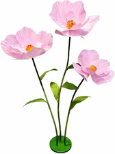 Giant 5.57 Ft Pink Artificial Flower Set for Weddings Home Decor