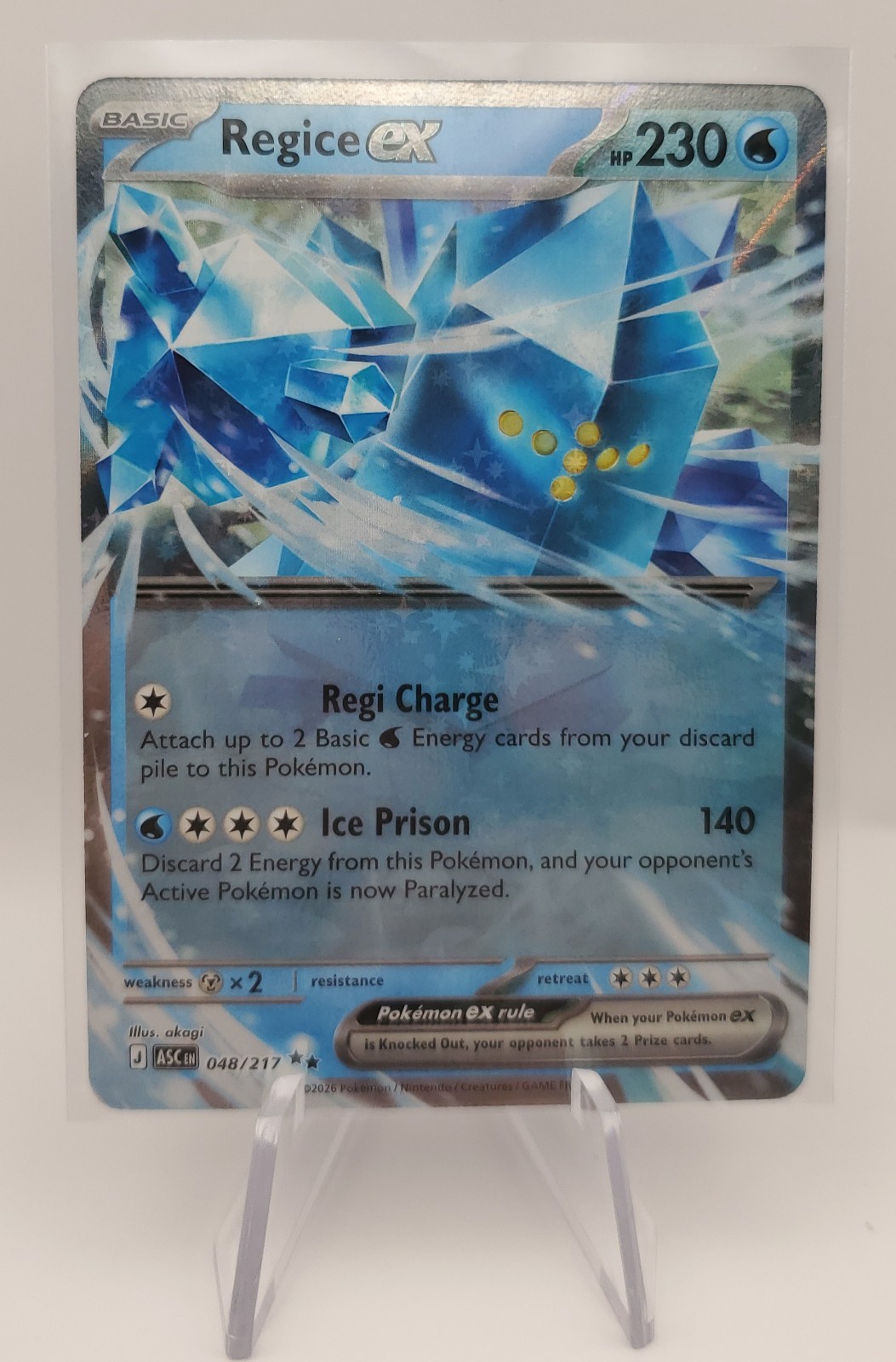 Regice ex 048/217 Me: Ascended Heroes Holo