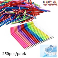 250pcs Dental 3-Way Air Water Syringe Tips Disposable Spray Tip Nozzles Tubes