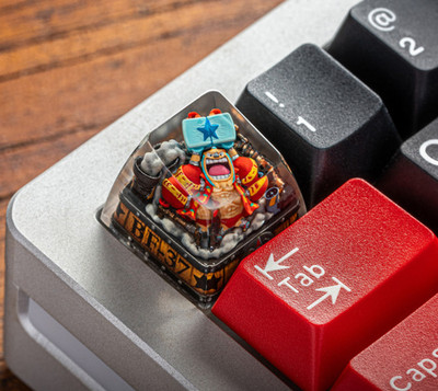 [One Piece] Franky Character Keycap. Handmade Animation Gift