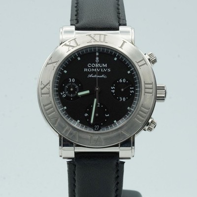 CORUM ROMULUS AUTOMATIK CHRONO HERREN UHR 275.701.20 39MM TOP STAHL C0037