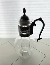 Vintage Glass & Silverplate Carafe