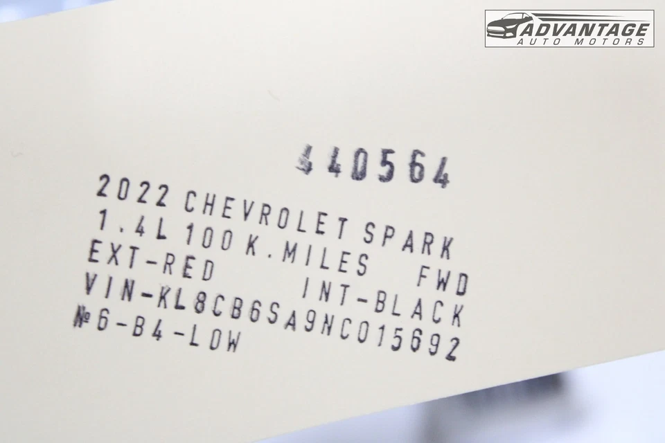 2016-2022 CHEVROLET SPARK CENTER CONSOLE COMPARTMENT REARWARD TRIM LINER MAT OEM - Image 4 of 4