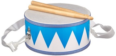 Goki 61898 Drum, Blue/White
