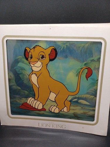 Disney 1995 THE LION KING Simba Animation Cel With Background Official 9"×8" - Picture 3 of 6