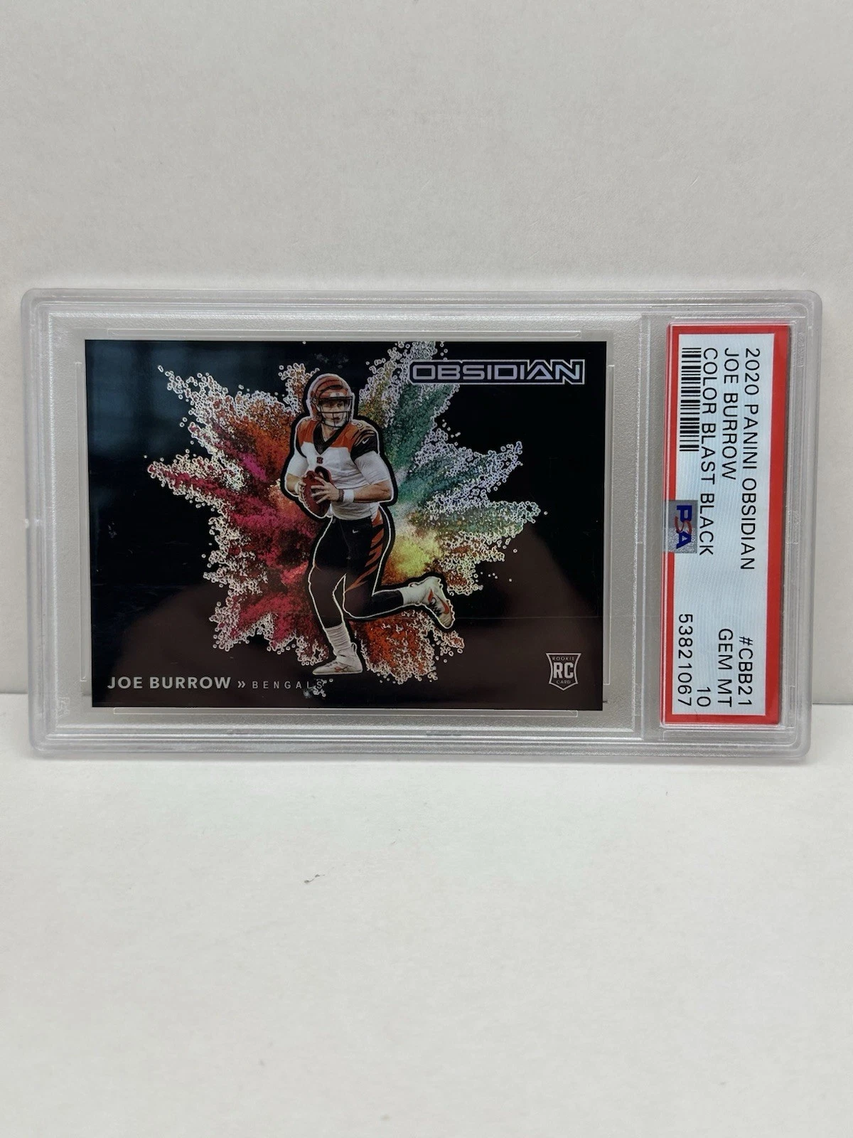 Joe Burrow Panini Obsidian Color Blast Black #CBB21 Base