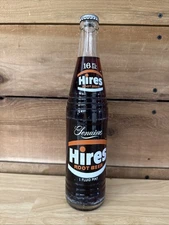 HIRES ROOT BEER 16 OUNCE GLASS BOTTLE FILLED UNOPENED GENUINE