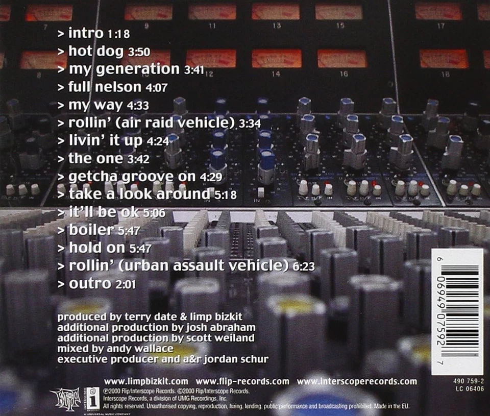 Limp Bizkit Chocolate Starfish & The Hot Dog Flavored Water  explicit_lyric (CD) - Image 2 of 2