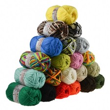100g Strickgarn ISTRA Strick-Wolle Handstrickgarn uni + mehrfarbig, dick warm (2