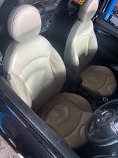 Mini Cooper R55 R56 R57 R58 R59 Heated Front  Sport Seats Leather Polar Beige