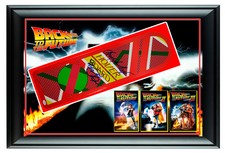 Back To The Future 24x36 Fox & Lloyd Autographed Framed Hoverboard Display ACOA