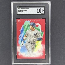 Aaron Judge 2019 Topps Inception #81 Red /75 SGC 10 Gem New York Yankees