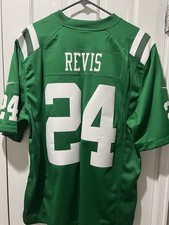 Nike Home Darrelle Revis Jersey New York Jets Green White Size XL On Field