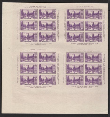 #ad #ad 770 Farley Special Printing Souvenir Sheet Block 24 4 panes Mint NGAI $96.00