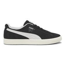 PUMA Clyde Hairy Suede Lace Up Mens Black Sneakers Casual Shoes 39311502