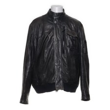 Trapper, Lederjacke, Herren, Größe: 56, Grau, Baumwolle/Leder/Polyester #4iC