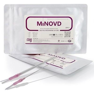 New 1Pack(20Pcs) Sterile Blunt Tip Thread Face Skin Tightening Tool - 18G 100MM