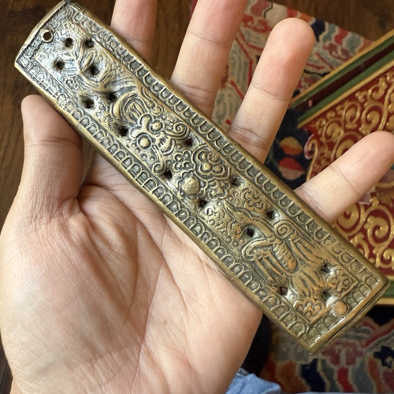 Antique Old Tibetan Shigatse Region apron clasp or belt buckle Artifact 20th C.