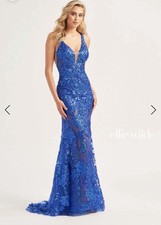 Ellie Wilde Women's Prom Dress Royal Blue Sparkle, Size 00