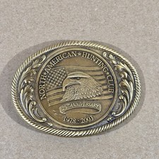 Vintage Belt Buckle North American Hunting Club 25 Anniversary 2003