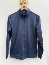 Under Armour Full Zip Track Jacket Navy Blue Sports Training Top Mens Small