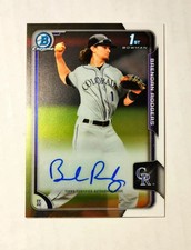 Brendan Rodgers 2015 1st Bowman Chrome AUTO Red Sox Prospect AUTOGRAPH