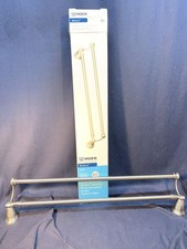 EUC Moen Banbury brushed nickel 24"and 21"double towel bar - FOR PARTS ONLY