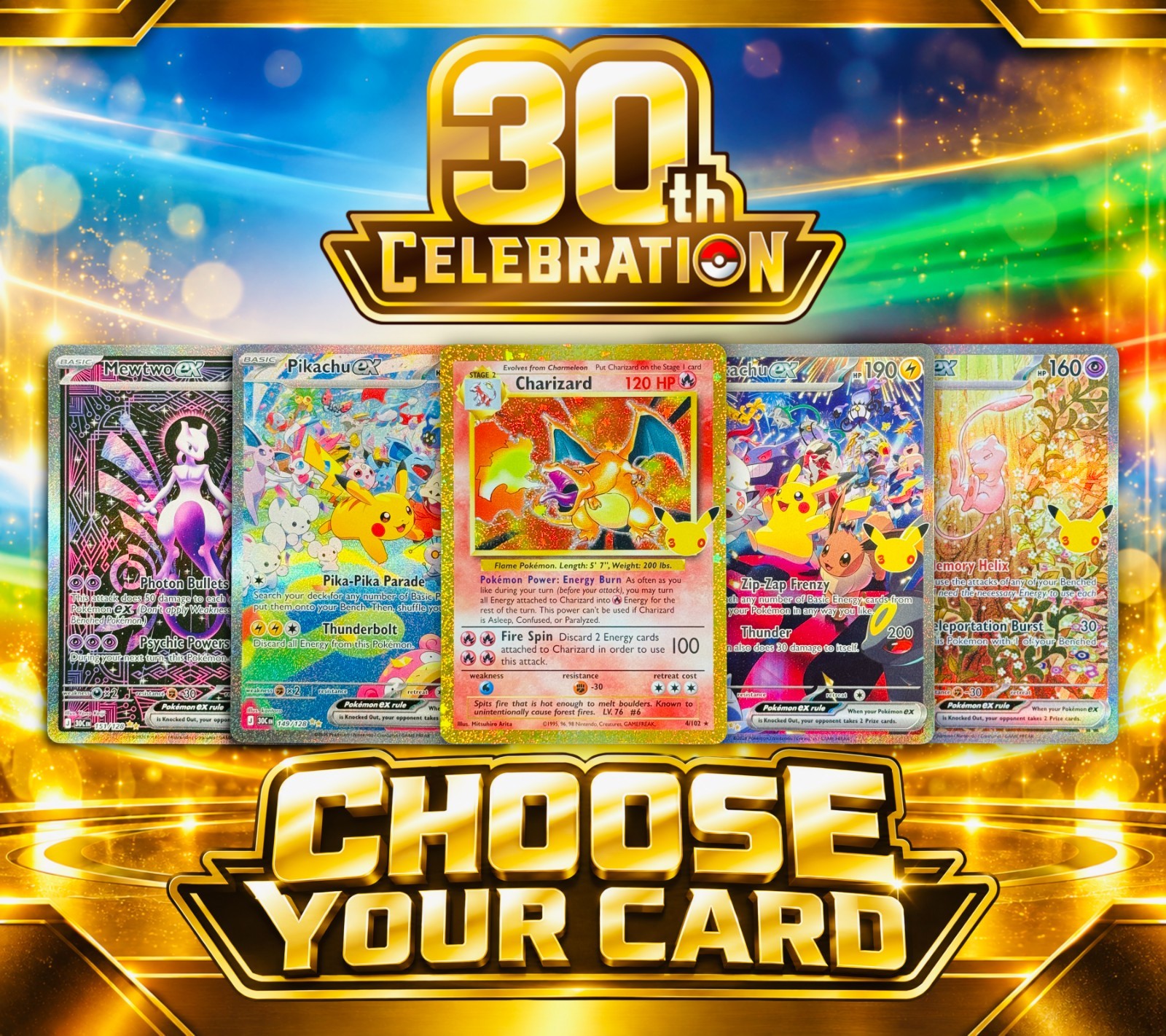 Pokémon TCG 30th Celebration EX SIR Illustration Rare Classic Collection | NM