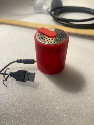 Mini Portable Bluetooth Speaker Red 2''Hx1-3/4''D Wireless with charging cable(M2)