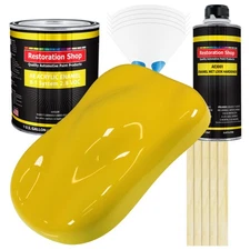 Restoration Shop Electric Yellow Acrylic Enamel Gallon Kit, Auto Paint