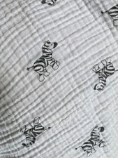 Amazing Baby Newborn Muslin Swaddle Zebra White/Black 36"x36" Super Soft