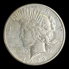 1922-S Peace Silver Dollar, XF+