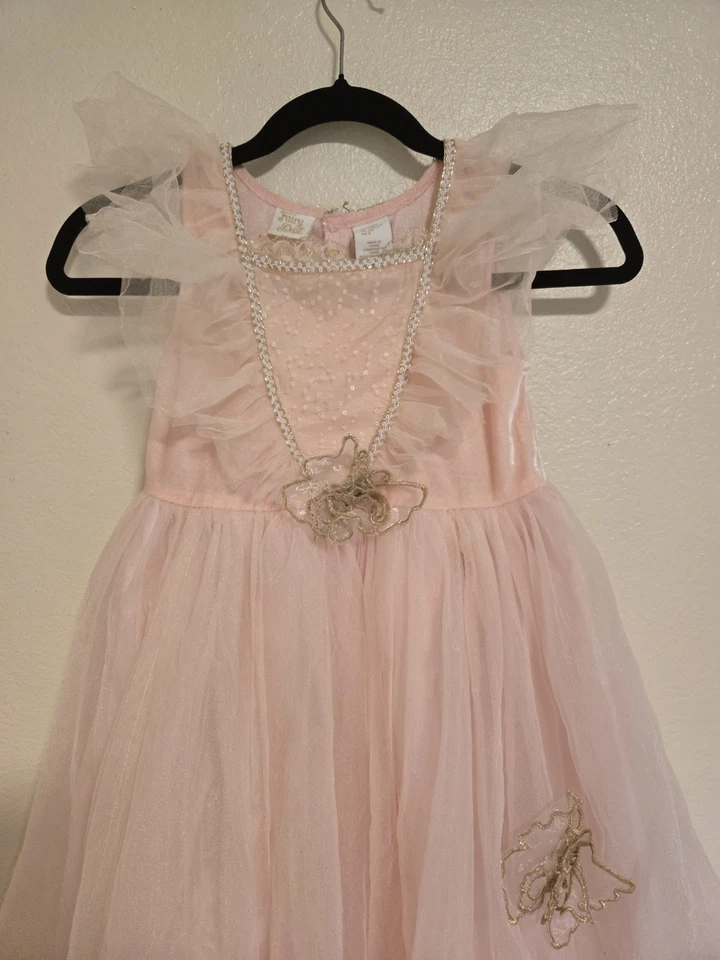 Девочек фея пыли размер 7-8 розовый платье вверх костюм платье с бабочками - Изображение 2 из 4