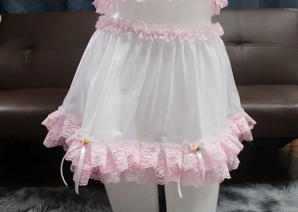 #A24 2XL/ElásticoW.24-46" VTG Estilo Conjunto 2 Piezas Tops Tubo Nylon Blanco + Medio Deslizamiento 11" Foto 4 de 4