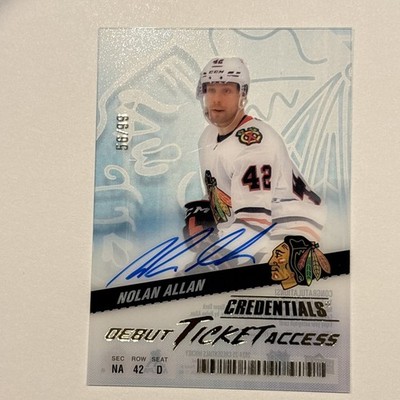 Nolan Allan 2024-25 Credentials  Acetate Debut Ticket Access Auto Parallel /99