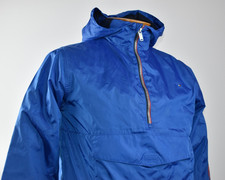 NWT Tommy Hilfiger Boys Size L 16/18 Blue Iolite Hooded 1/2 Zip Jacket Spell out