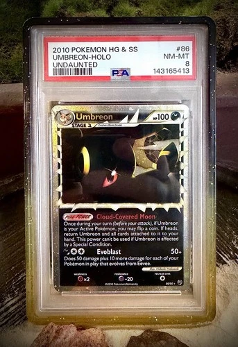 PSA 8 *New Cert* 2010 POKEMON HEARTGOLD & SOULSILVER UNDAUNTED #86 UMBREON-HOLO